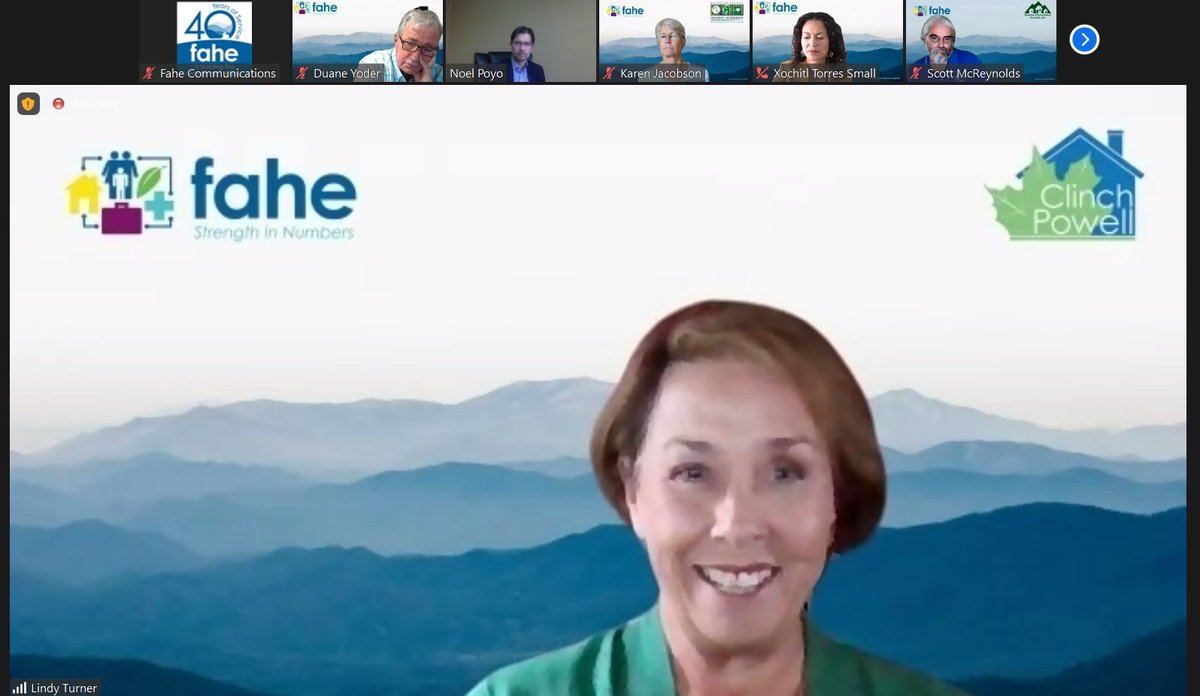 Faheonline's tweet photo. Panelist Lindy Turner of Fahe Member @ClinchPowell now asking partners &amp; policy leaders about the impacts of benefits cliffs on homeownership &amp; how to navigate income eligibility thresholds to ensure working families can still access assistance in today's pricey housing market. https://t.co/GOClxAWZ7E