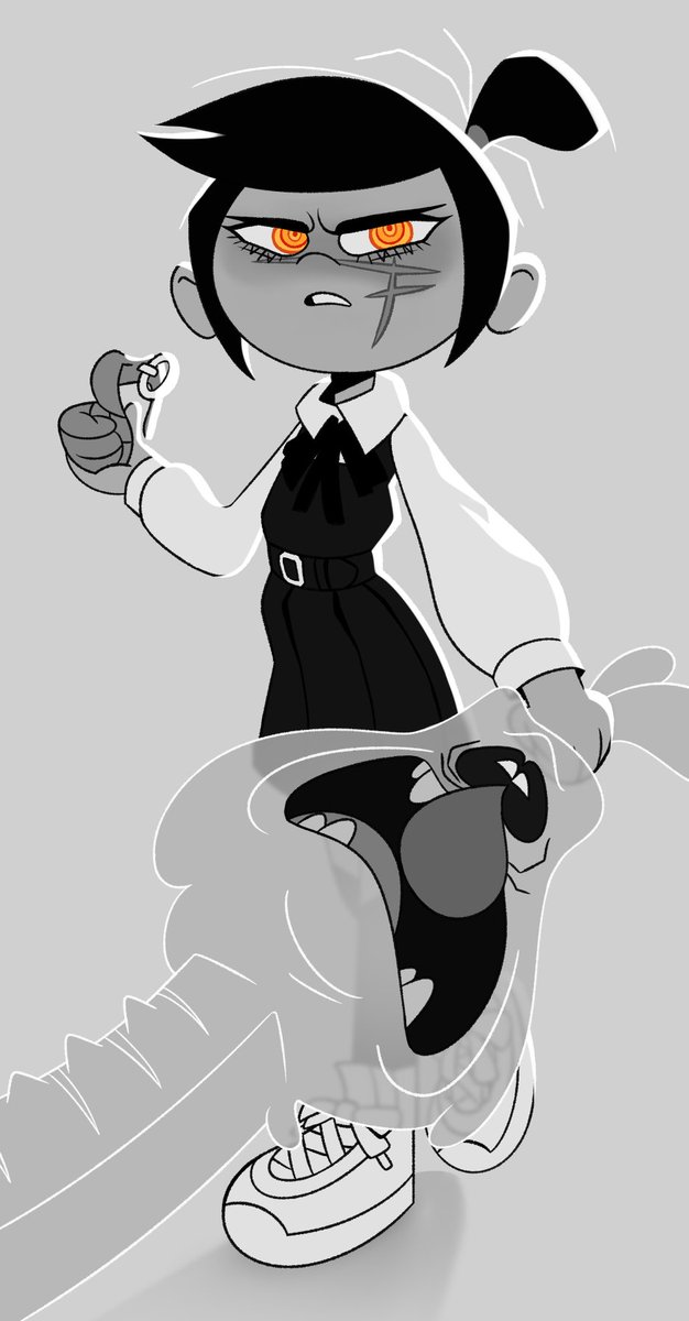 SpaceNarval's tweet photo. Molly McGee x War Devil https://t.co/MySvqL2U9I