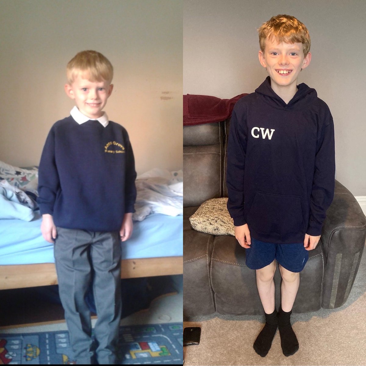 dmwallace84's tweet photo. Caleb’s 1st day &amp; last day (today🥲) at ⁦⁦@AnnsGroveSchool⁩ . What a privilege to receive such a quality education and start in life. Thank you to the amazing staff and a fond farewell to Mrs Fearnehough - retiring having transformed the school over the last 9 years https://t.co/JUUnPcW9kd