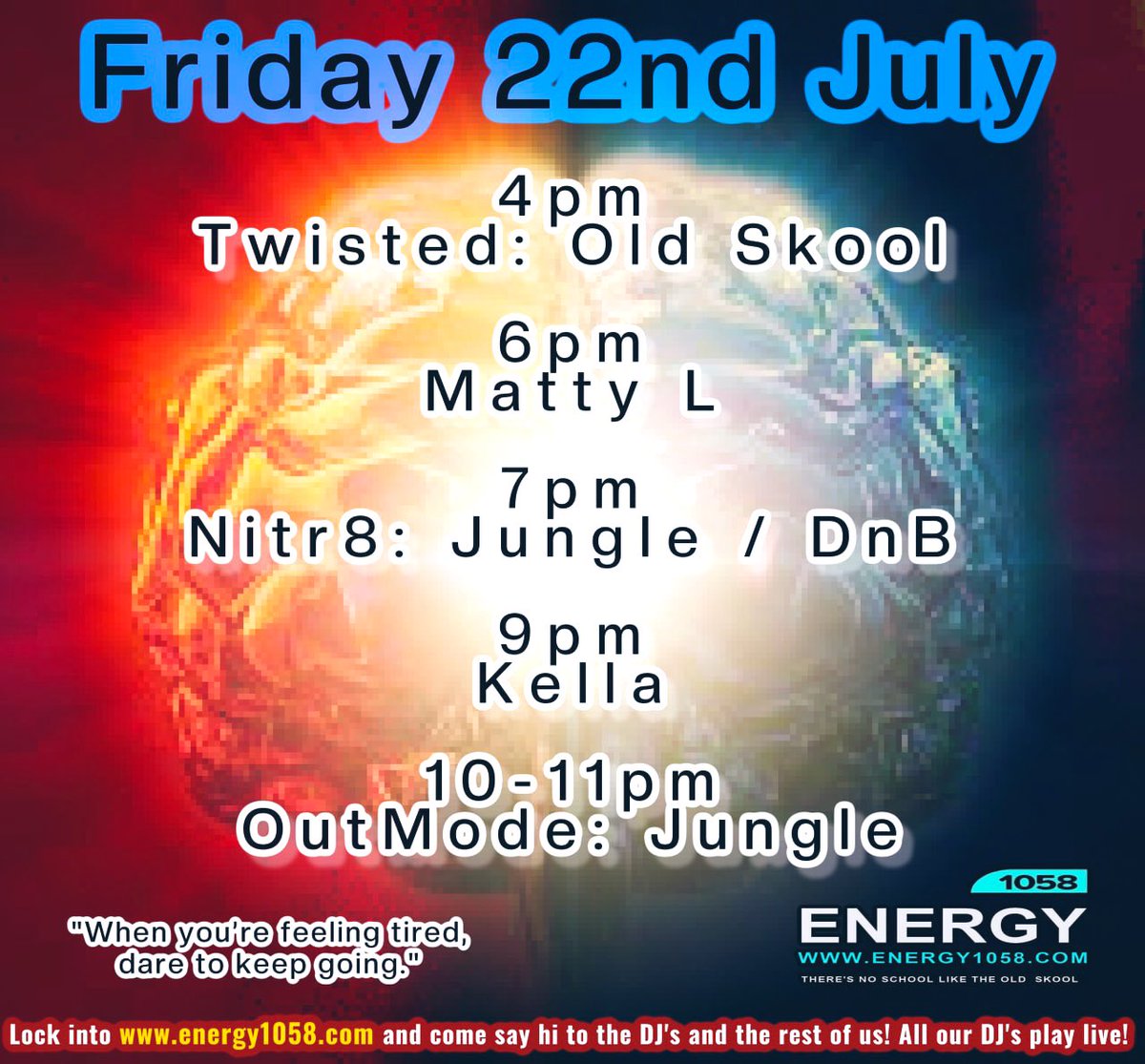 ⚠️ #Energy1058 
Friday Beatz
LIVE MUSIC fm
1️⃣6️⃣:0️⃣0️⃣
Keep it Locked! 🙌🏽💙
•
Listen live ► energy1058.com
or radio-uk.co.uk//energy-1058-fm
Lock in or come say hi in the chatroom energy1058.com
<a href="/mattyL313/">Matt_</a> <a href="/djnitr8/">stuart robinson💙</a> <a href="/Dj_kella/">Dj Kella</a> <a href="/JLeeman76/">James Leeman 🎧🐟</a>