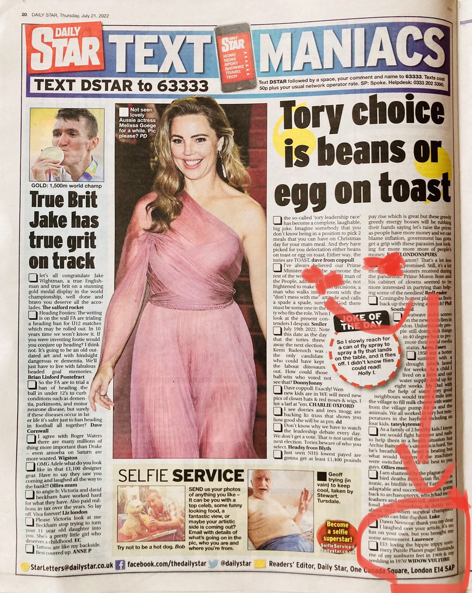 DawnNeesom's tweet photo. Best readers! Thank you @dailystar #TextManiacs 🥰#columnist #happystuff https://t.co/QfqAKAYnaY