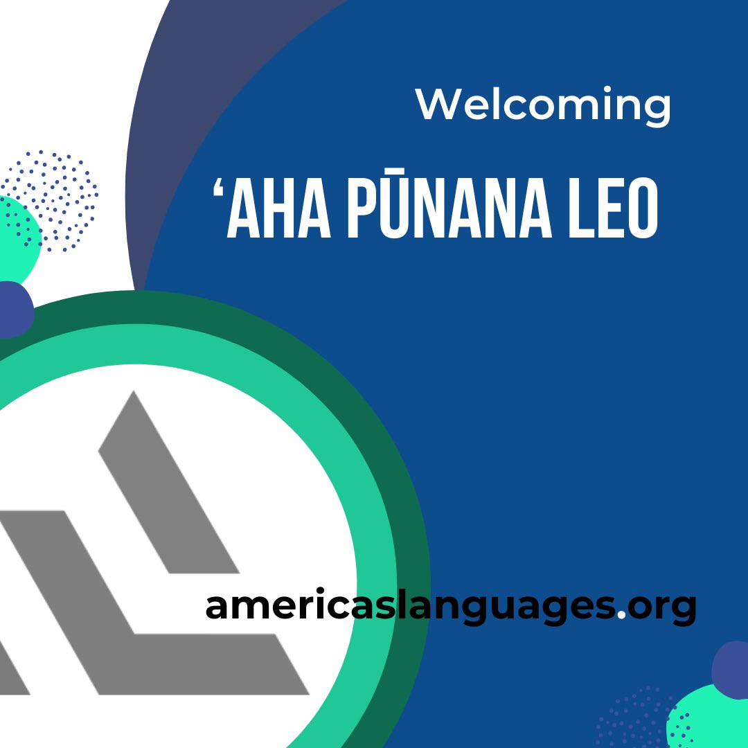 America's Languages Working Group (@americaslangua1) on Twitter photo Thank you to <a href="/ahapunanaleo/">Aha Punana Leo</a> for participating in our efforts to collect model programs in #languageaccess and for serving the underserved.
For more information, and to include your project in our database, visit americaslanguages.org. Thank you to <a href="/ahapunanaleo/">Aha Punana Leo</a> for participating in our efforts to collect model programs in #languageaccess and for serving the underserved.
For more information, and to include your project in our database, visit americaslanguages.org.