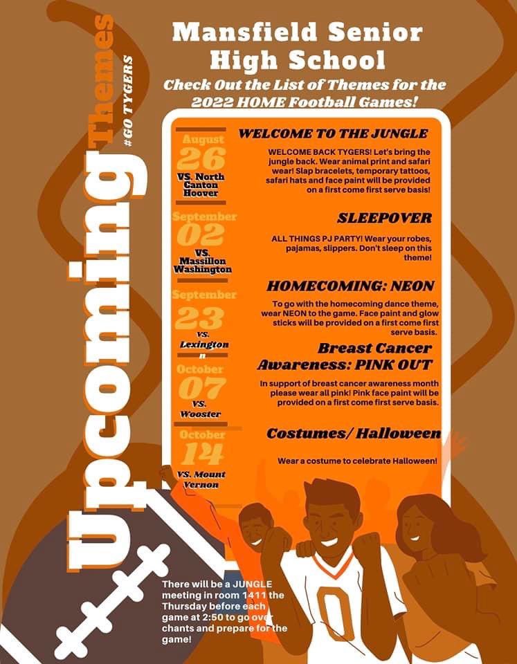 TYger_Football's tweet photo. New for this season… Student Section Themes!!!!! #WelcomeToTheJungle #TygerFootball #TygerNation https://t.co/muWP2cpqM5