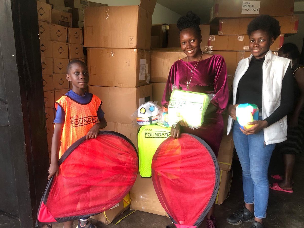 AligumaFound's tweet photo. UEFA Foundation for Children donate Sports Equipment to The Aliguma Foundation.

@UEFA_Foundation  donated an assortment of sports gear to the The Aliguma Foundation. The equipment included 400 footballs, Marker cones, gloves, Footballs, Bib carry/wash bag, popup goals,coloured https://t.co/9mYM0S72kB
