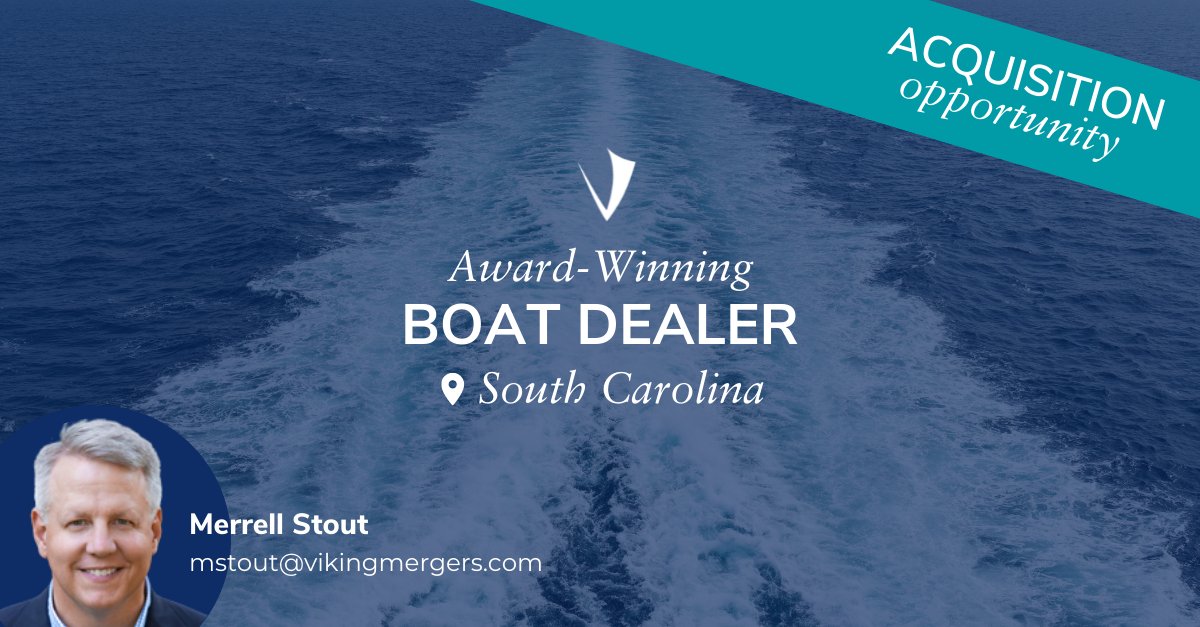 NEW LISTING: AWARD-WINNING BOAT DEALER #businessbroker #businessowners #sellabusiness #vikingmergers vikingmergers.com/listing/award-…