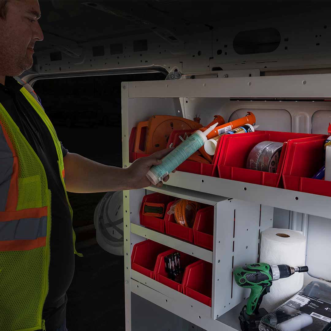 weather_guard's tweet image. The back of your #workvan is dark enough. Light up your shelving units with #WEATHERGUARD #PowerSync Accessories. LEARN MORE: bddy.me/3OqFjcH