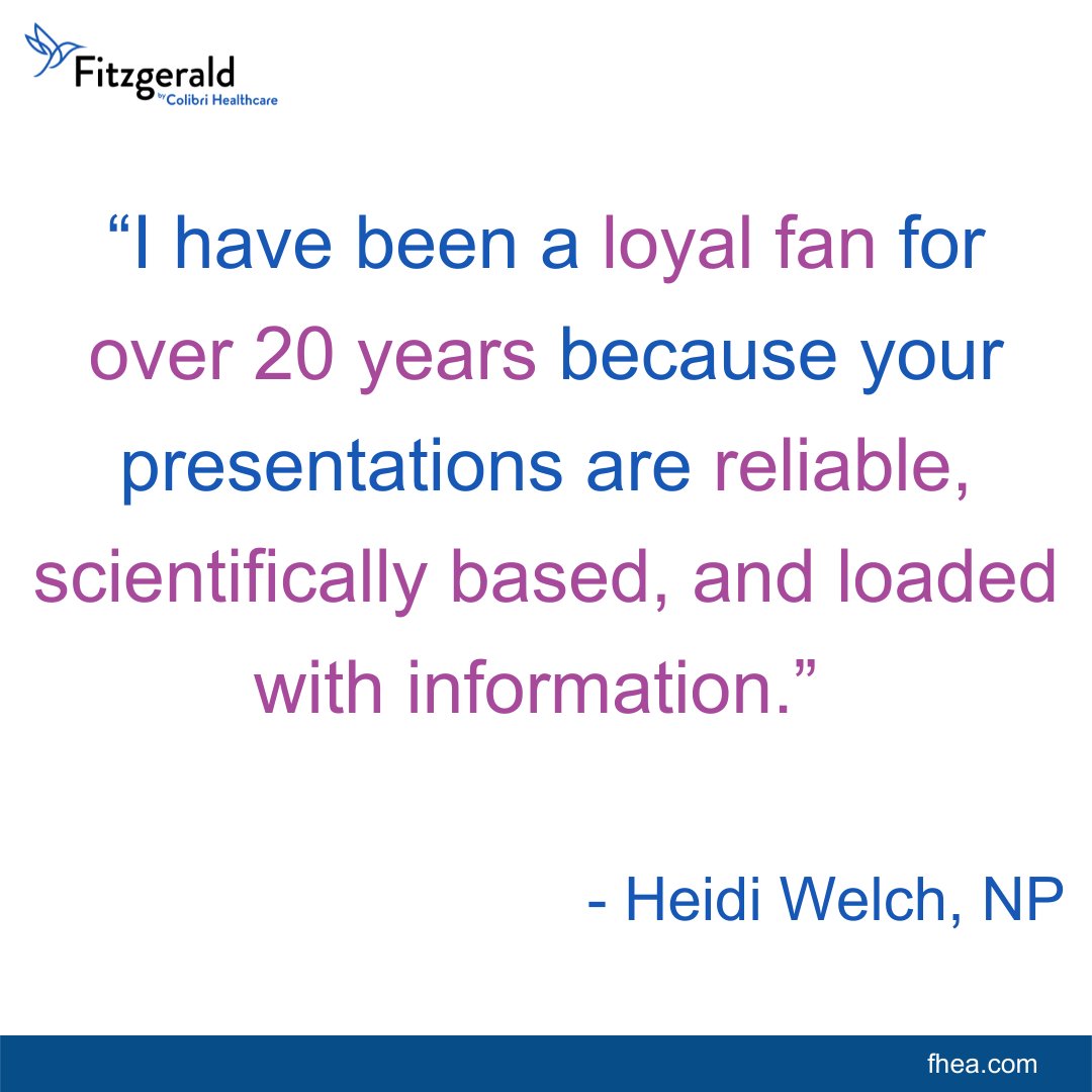 npcert's tweet image. “I have been a loyal fan for over 20 years because your presentations are reliable, scientifically based, and loaded with information.” - Heidi Welch, NP #nursepractioners #fitzgerald #fitzgeraldhighered #highered #testimonal #testimonialthursdays 
instagram.com/p/CgSDlUNrUdZ/…
