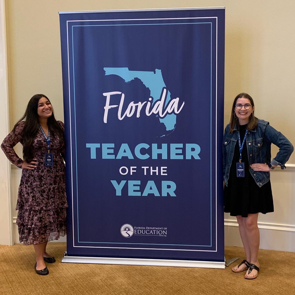suntanslsnplans's tweet photo. This time last week I was celebrating @RheaFrancani as the @ADHUS_FAUHS TOY at the @EducationFL #FLTOY2023 Roundtable. The Florida Teacher Lead Network Alumni event inspires with guests like @ReadWithMalcolm and motivates me to be a better teacher. #FL74strong https://t.co/Y5dywrgN72