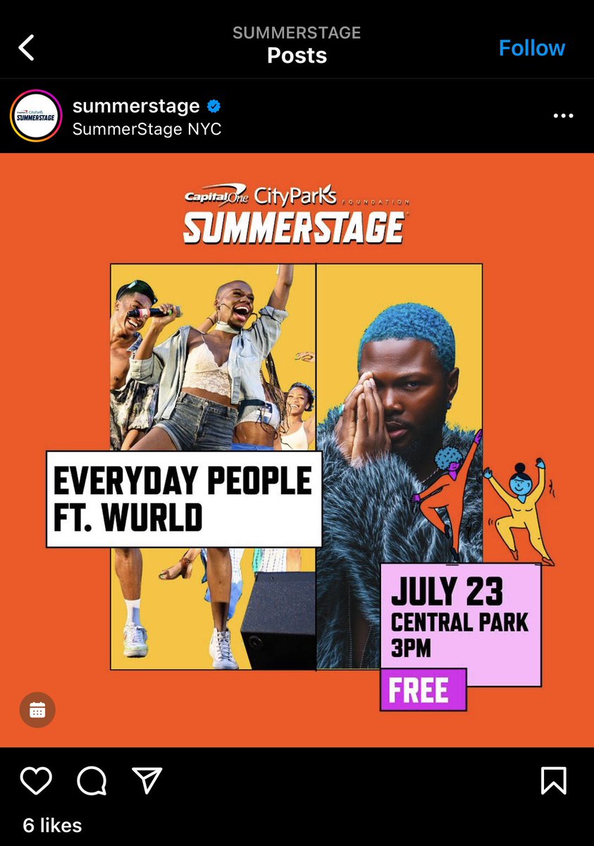 thisisWurlD's tweet photo. NYC on Saturday at Central Park ♾ #Summerstage x #Everydaypeople https://t.co/DMx3mJ52yR