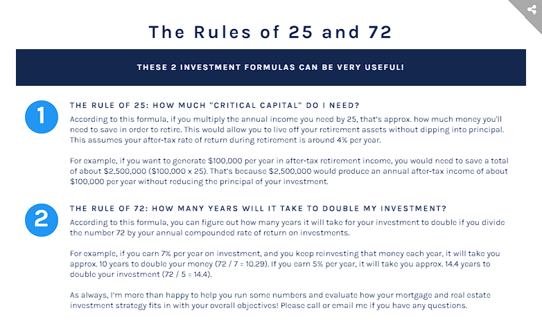 ironmandanw's tweet photo. Here are two investment formulas that could be powerful tools for you! Click the link below for the full graphic.
https://t.co/X02fi6eBGl
#ruleof25 #ruleof72 #investment #criticalcapital https://t.co/BKshkrJMEd