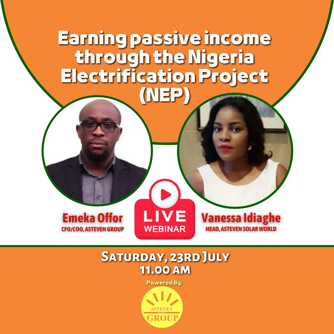 EmekaOfforReal's tweet photo. ASteven Group is offering partnership opportunity to earn money in the distribution of SHS to communities without electricity in Nigeria
Register via this link to join this Webinar and learn how you can make over N200,000 monthly as an Implementing Partner
https://t.co/8sEdaZMqha https://t.co/UUm8Lu9m3q
