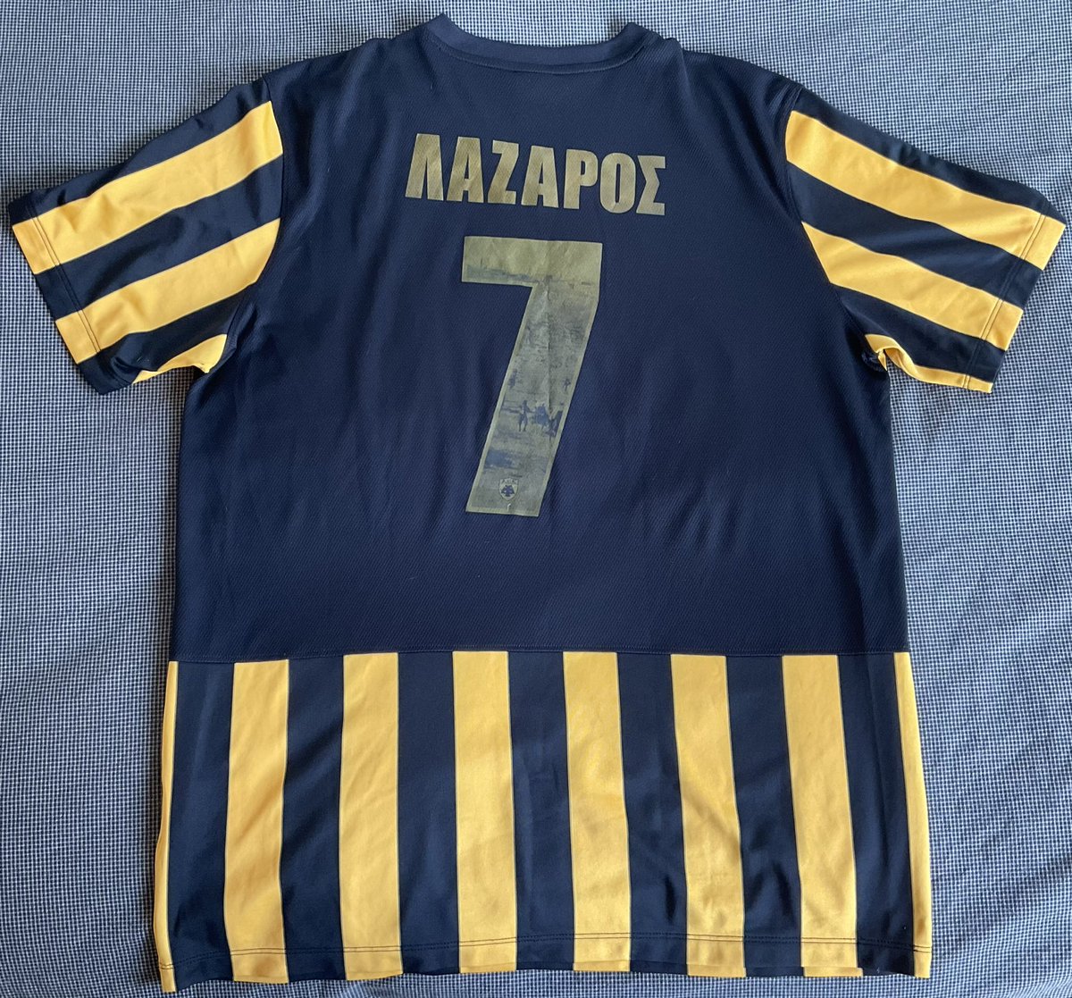 13. 

AEK FC (Athens, Greece)
Home jersey 2016-17
Nike