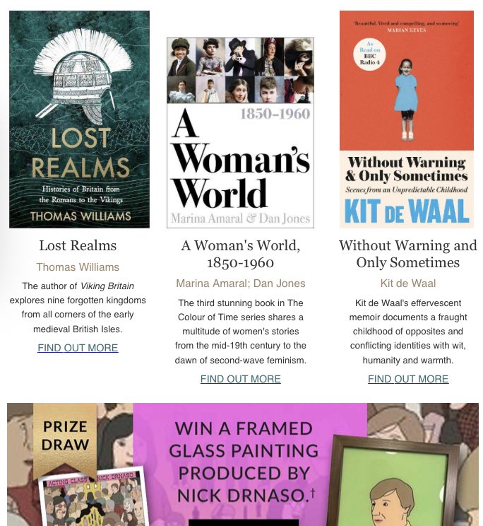 Very nice to see #LostRealms in last weekend’s <a href="/Waterstones/">Waterstones</a> ‘unmissable reads’ email roundup. Available to preorder here: waterstones.com/book/lost-real…