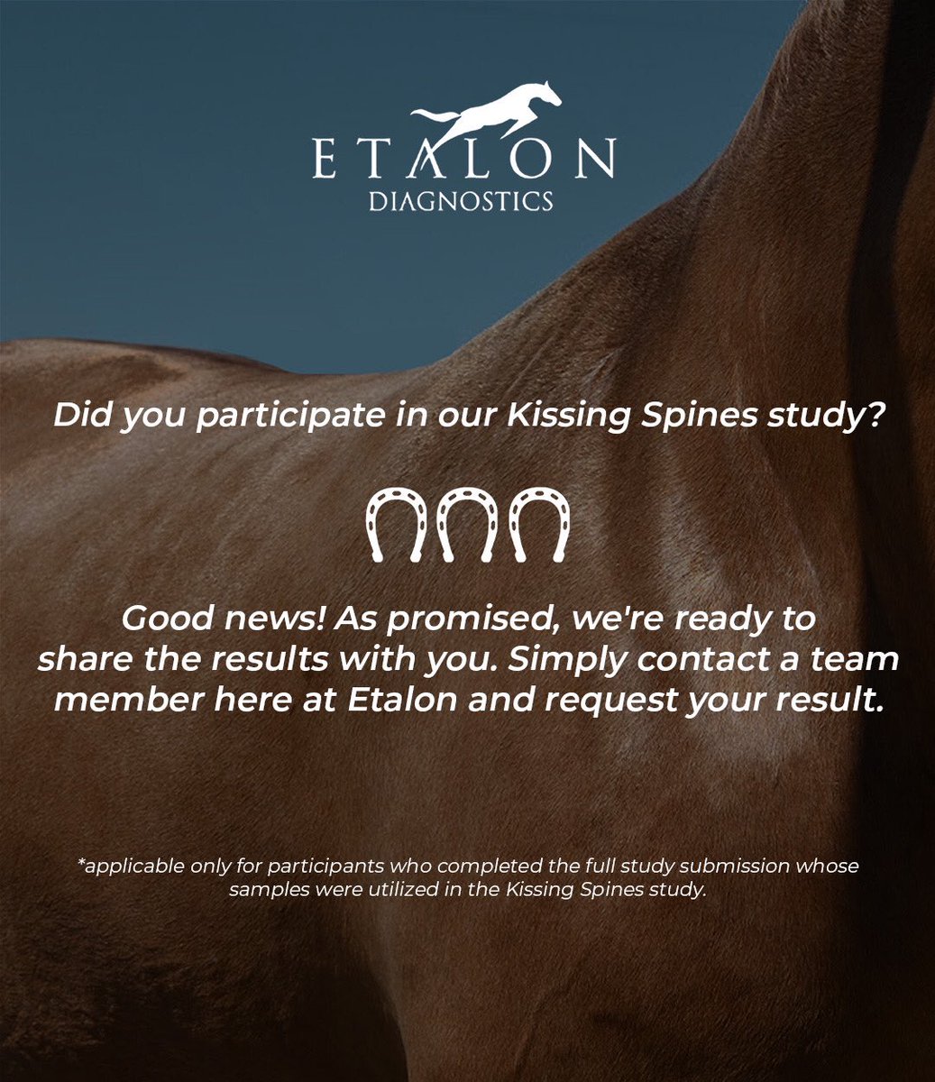 Thank you for your dedication to discovery 🏆🐴🧬 #EtalonDx #ShowOffYourGenes