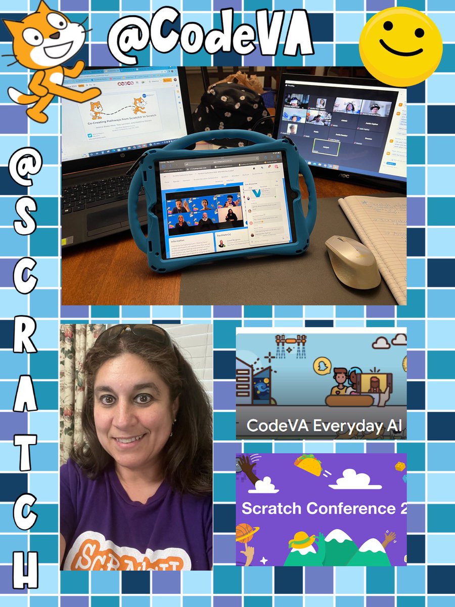jenhicks's tweet photo. Working from home! 😀#ScratchConference @Scratch @codeVirginia #EverydayAI https://t.co/nj1q0aLJ6R