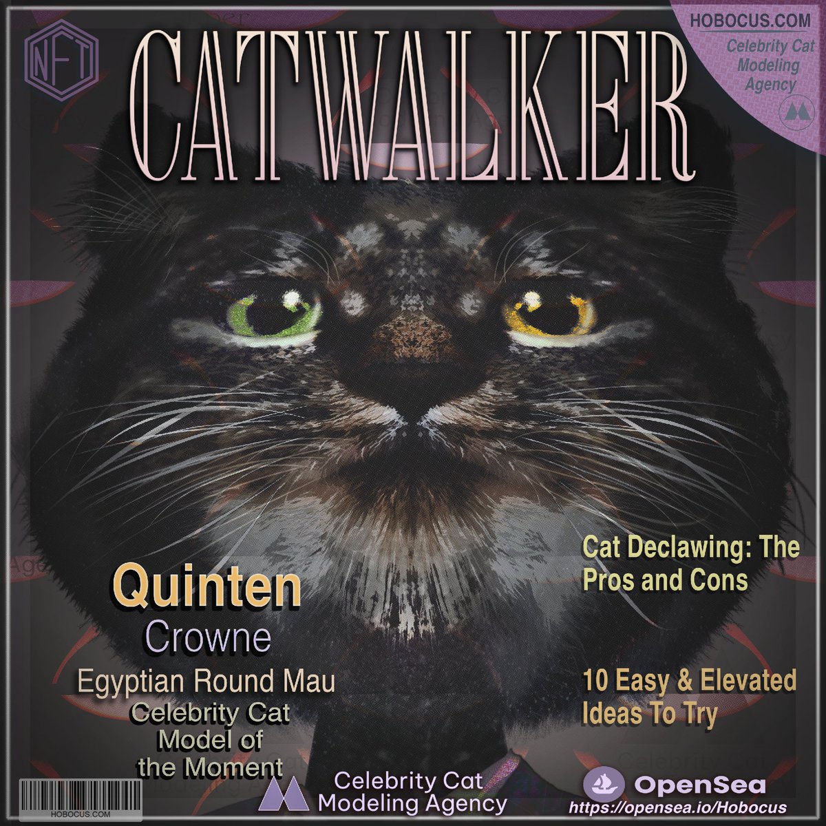 "Recognizing yet another cover spotlight moment!
-Celebrity Cat Modeling Agency 

opensea.io/collection/cel…
hobocus.com

#OpenSeaMarket  
#nftcat
#NFTs 
#OpenSeaNFT  
#psychedelicart
#NFT  
#nftcollectors 
"