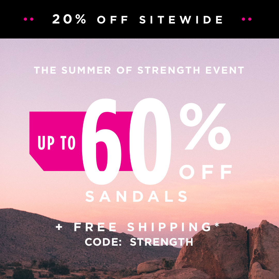 It's sale time! 20% off sitewide, Up to 60% off sandals + Free shipping #madeforwomen #performancecasuals