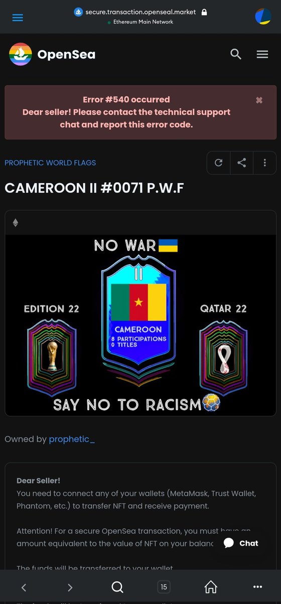 WorldProphetic's tweet photo. Here we will leave all the content of the scam in opensea.
 We will leave you every detail, the scammer's Instagram account https://t.co/01aoRW89jV we will report 

 Our opensea collection account of PROPHETIC WORLD FLAGS
 https://t.co/DpAv1Yc1a0
 Instagram propheticworldflags https://t.co/60393eb2qX