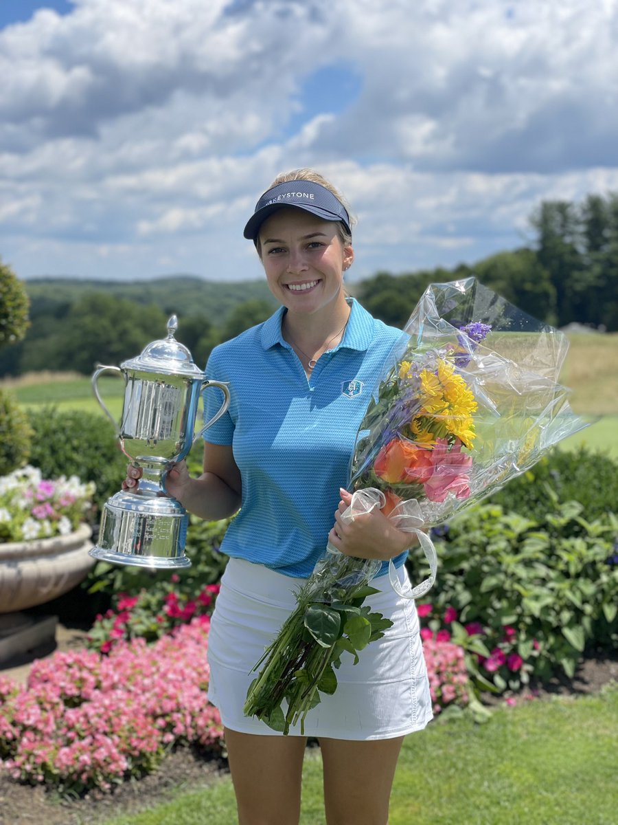 thewpga's tweet photo. Congratulations to the 15th WPGA Women’s Amateur Champion, Sarah White! Sarah went 73-75 through two rounds of play, and finished one stroke ahead of runner-up, Katie Miller. Thank you to everyone who participated. Great playing, ladies! https://t.co/zeWaWv65IJ