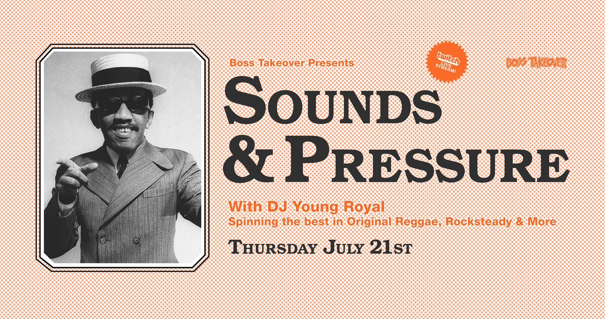 TONIGHT IS THE NIGHT! Sounds &amp; Pressure returns to my Twitch Channel from 7-10PM PST! I’m back from a long hiatus and this should be the last of that so come hang with the boy as I spin the best in Original Reggae, Rocksteady &amp; More. 🔥🔥🔥
twitch.tv/youngroyal88