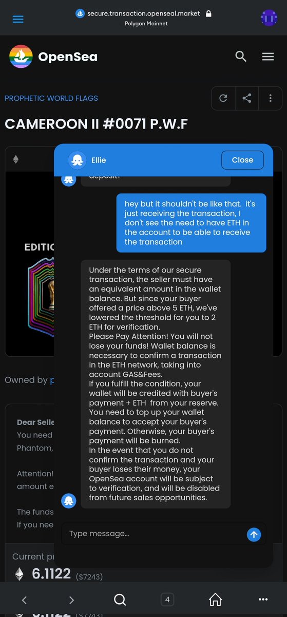 WorldProphetic's tweet photo. Here we will leave all the content of the scam in opensea.
 We will leave you every detail, the scammer's Instagram account https://t.co/01aoRW89jV we will report
Our opensea collection account of PROPHETIC WORLD FLAGS
 https://t.co/DpAv1Yc1a0
 Instagram propheticworldflags https://t.co/opmT5foOAR