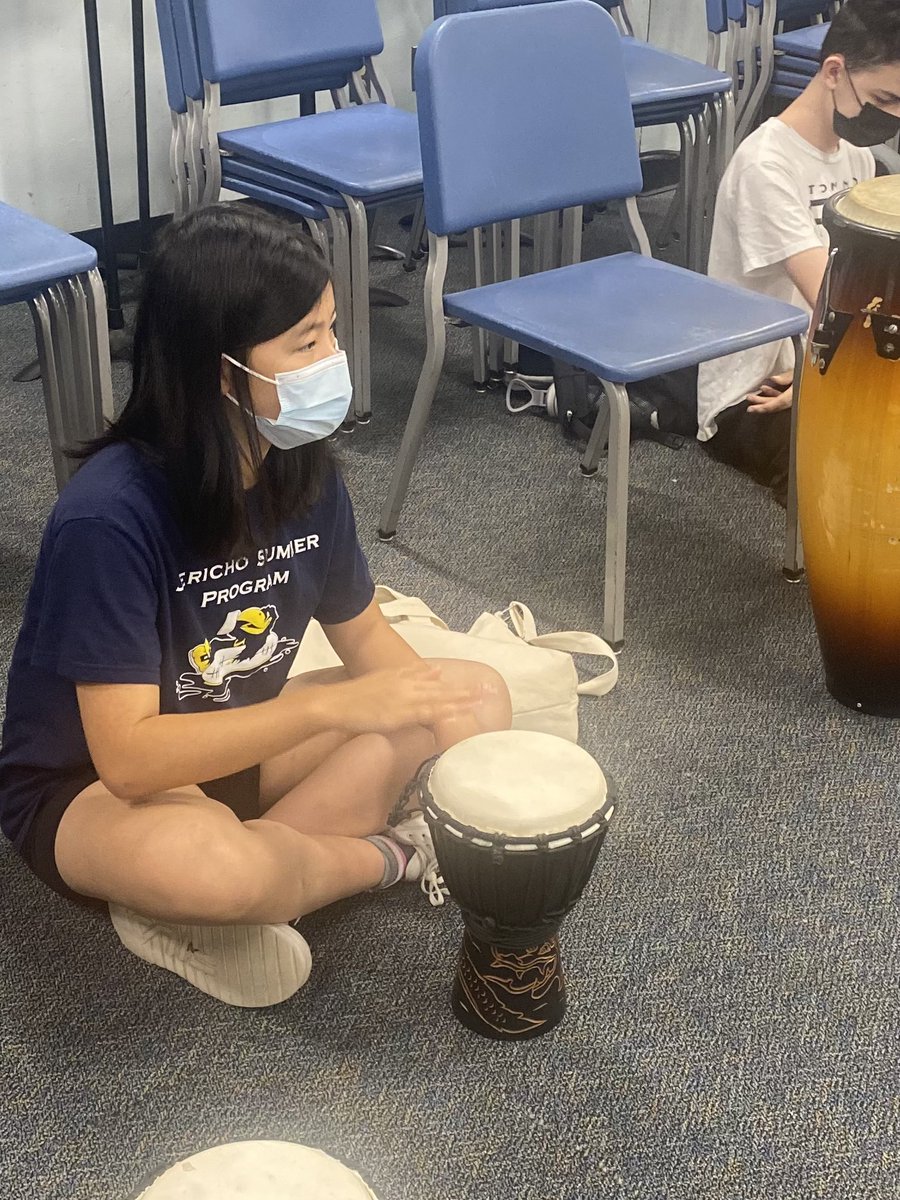 kerrischmitt's tweet photo. Students participating in Restorative Drum Circles at Jericho Summer Camp@Ray_Velez0709@OEMusicTeacher@Chad_Gleason@Joe_Keuhn https://t.co/N721w6AWIV