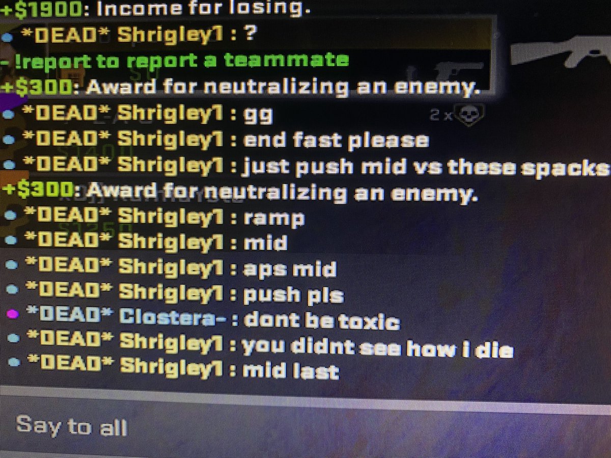 L_A_Os's tweet photo. @FACEITSupport  can’t stand this kind of behavior. Trolled game since knife round and was toxic while way. There is some proof. https://t.co/GV9QYxGpx2