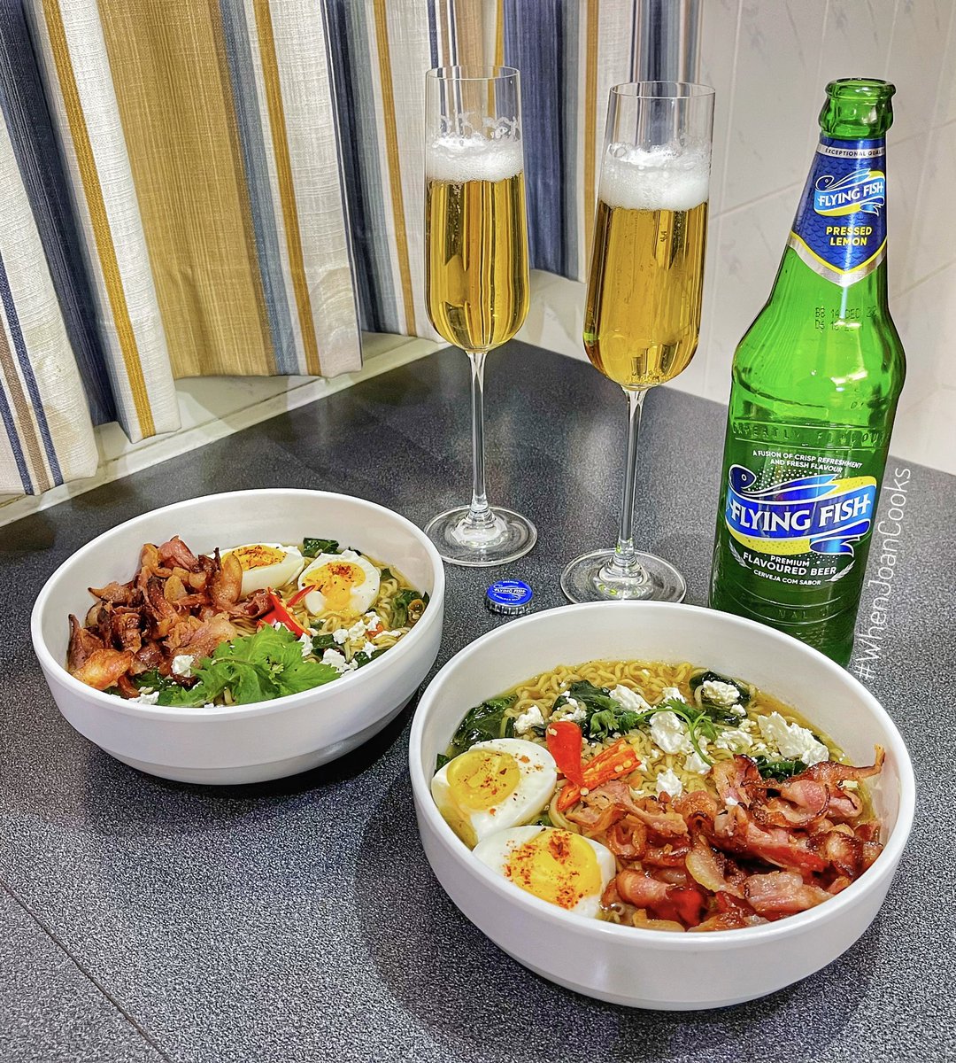 GabsDiva's tweet photo. β¦ #Dinner: Bacon, Egg, Spinach, Red Chilli & Feta Ramen Noodles. Served With A Classy Glass Of Flying Fish π€πΌππ β¦
#FlyingFishChallenge #BecauseTheWeatherAllows #WhenJoanCooks #MmaboThings β¦ https://t.co/Xf296xFkIA