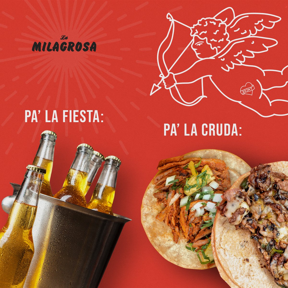 Milagrosa_tacos's tweet photo. Tu vete tranqui a echar fiesta. ¡Nosotros tenemos la solución para la cruda de mañana! 🌮🌮🌮

#tacoslover #taquitostime #crudeando #cruda #LaMilagrosa https://t.co/jlPNX9woBL