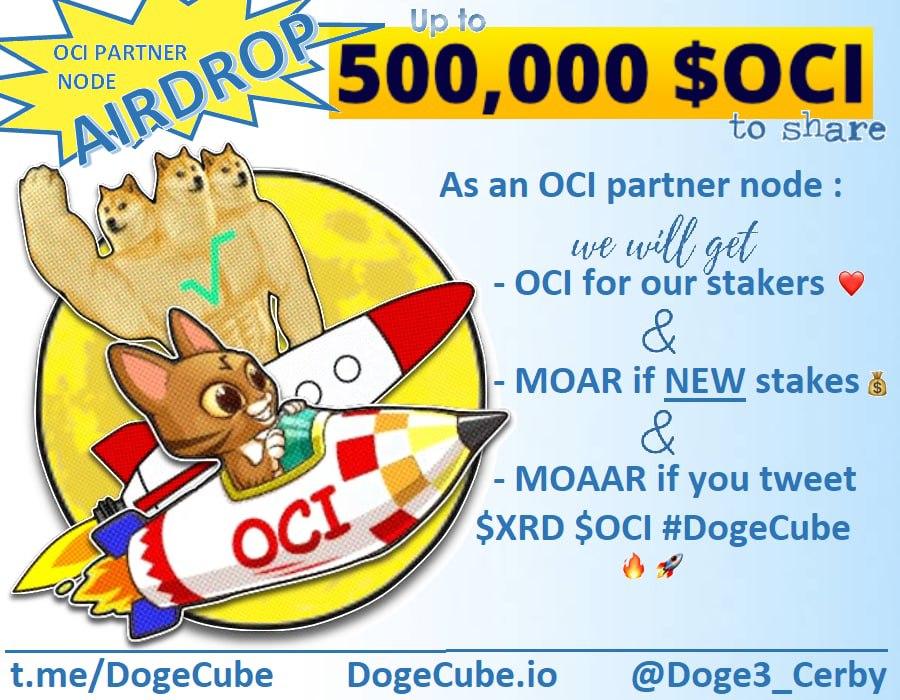 $XRD $OCI #DogeCube
@Doge3_cerby @RadixDLT @OCI