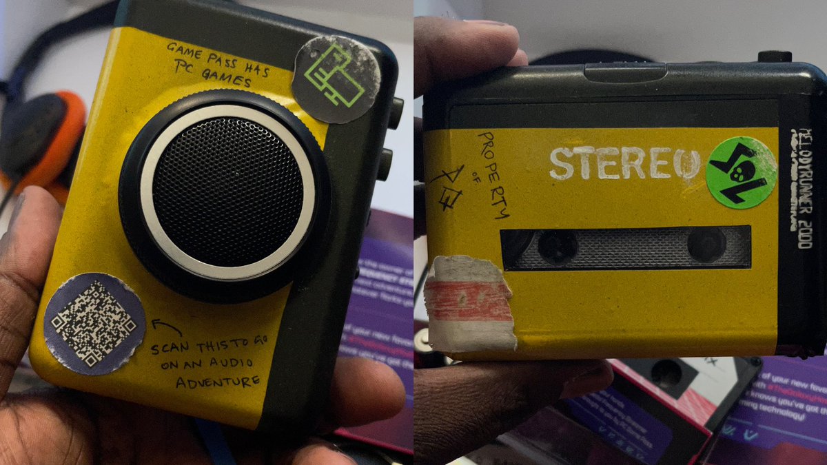 DeejayKnight's tweet photo. Since Guardians Of The Galaxy hit #PCGamePass , I was sent a set of custom Portable Bipedal Frequency Streamers. 👀
Looking forward to this Star Lord Mixtape (especially since I haven’t held a cassette tape in MANY years 😂).
Thanks, Team!
#PCGP #TheGalaxyHasGuardians https://t.co/yb5mG35lED
