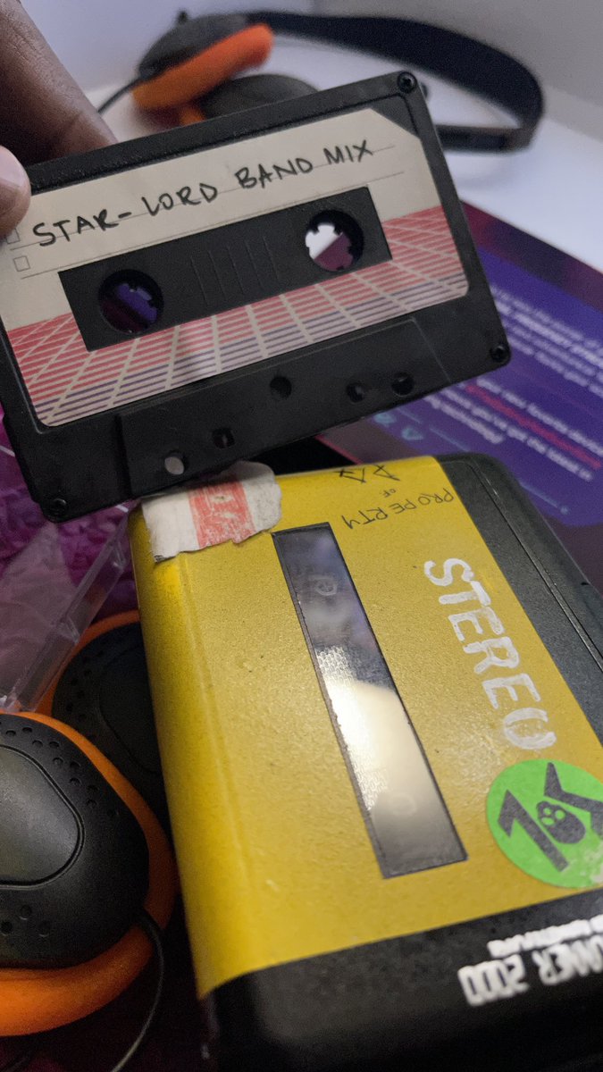 DeejayKnight's tweet photo. Since Guardians Of The Galaxy hit #PCGamePass , I was sent a set of custom Portable Bipedal Frequency Streamers. 👀
Looking forward to this Star Lord Mixtape (especially since I haven’t held a cassette tape in MANY years 😂).
Thanks, Team!
#PCGP #TheGalaxyHasGuardians https://t.co/yb5mG35lED