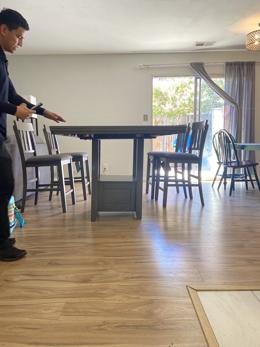 emmazz1's tweet image. @AshleyHomeStore when you wait Months &amp;amp; Months for your order, and it shows up to be put together like this… and the 3 guys that put it together said someone from Ashley will get a hold of you to fix it #notlevel #awful