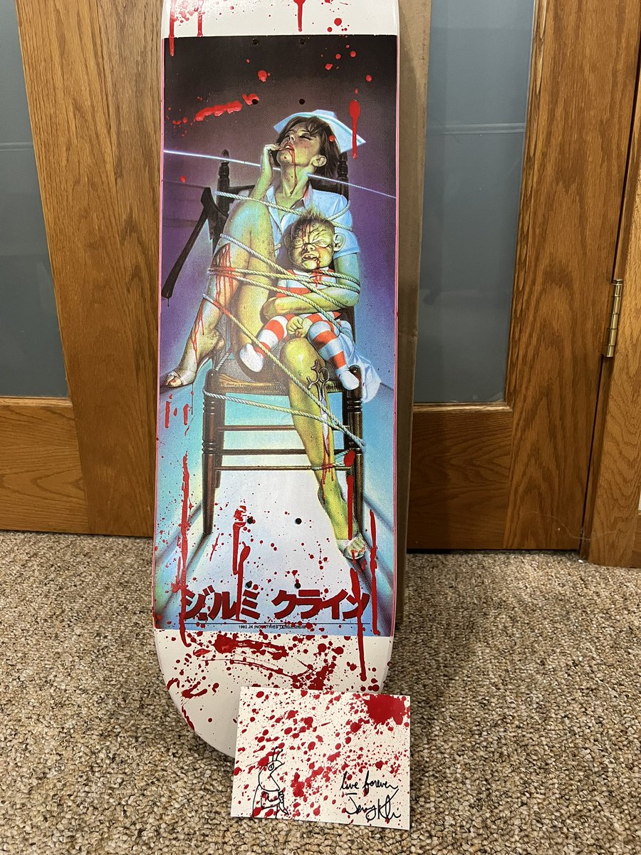 My favorite skate deck of all time was Hook-ups “Blue Eyes” it had blue grip tape too. This new one might be my new fave &amp; the beginning of a new art collection 😍