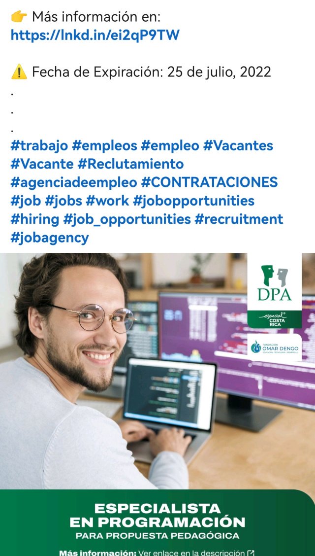 BreteBuscando's tweet photo. 50 Ofertas de Empleo.
👩🏫👨🍳👩🔧👩🔬👨💼👩✈️👮♂️👷♂️
#compartiresgratis #EmpleoCR #TrabajoCR #buscandobrete
Todas las ofertas de esta publicación aqui 👉
https://t.co/psDdIxdp7M https://t.co/FQill31eIn