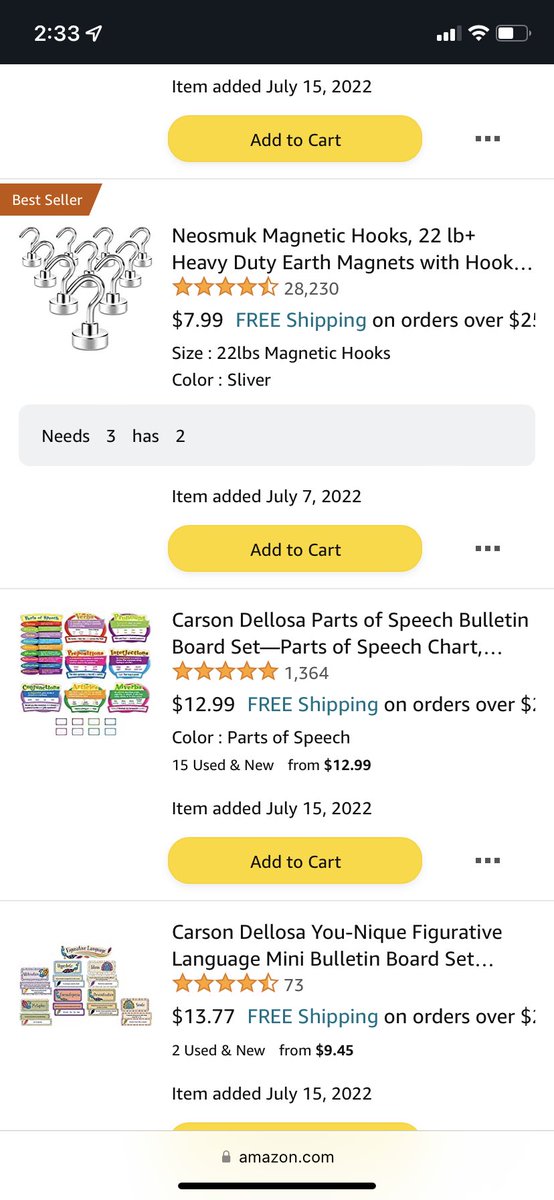 #teachertwitter I received set 2 of the heavy duty hooks I asked for today. No name attached. Thank you to whoever sent me them! I need just one more set and it’s one of the cheaper items on my list. #clearthelist amazon.com/hz/wishlist/ls…