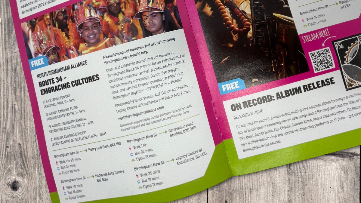 cycle_everyday's tweet photo. So we received our #B2022Festival information guide today in the post. Apart from all of the events looking brilliant, it is a welcome surprise to see #ActiveTravel &amp; #PublicTransport being highlighted as the best methods to get around the many different events! Job well done! 👍 https://t.co/iuaVa7qt3V