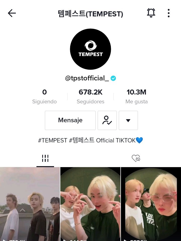 tpstanalytics's tweet image. INFO| They have already verified the TEMPEST account on tiktok 🙏🙏👍

#템페스트 #TPST #TEMPEST @TPST__official @TPST_twt