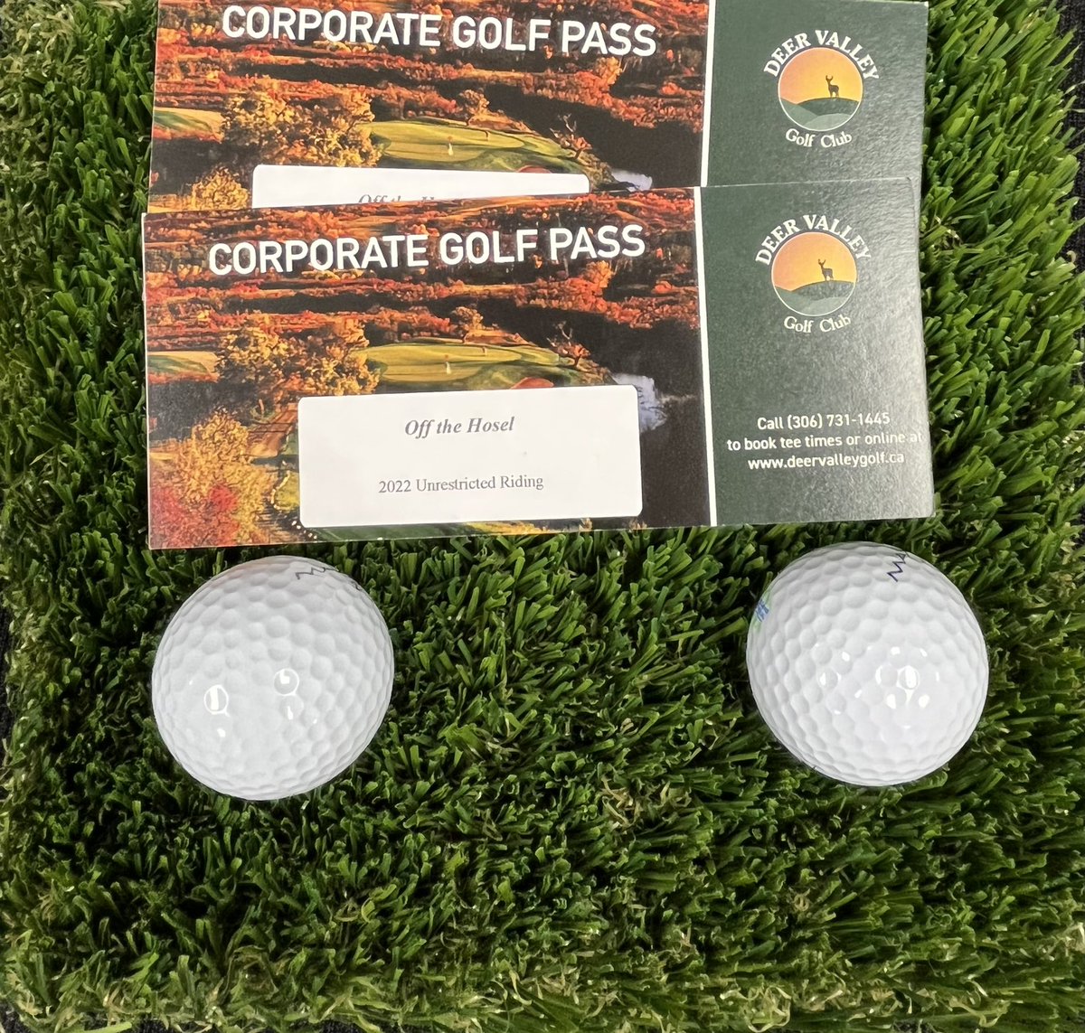 🎉GIVE AWAY!🎉

We haven’t done this in awhile so here it is! 

We got two passes to play <a href="/Deervalleygc/">Deer Valley Golf</a> 

All you have to do is: 👇🏼

1. Retweet this post 

2. Tag a buddy 

3. Follow <a href="/_OffTheHosel/">Off the Hosel</a> 

Draw will be made Sunday, good luck! 

#OffTheHosel #Saskatchewan