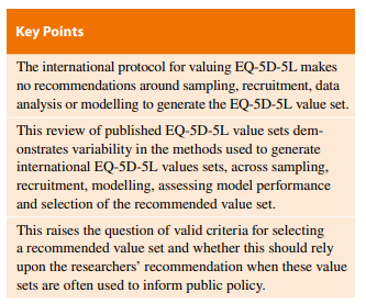 PECjournal's tweet photo. Interesting paper on heterogeneity of modelling approaches in generating @EuroQol 5D-5L value sets https://t.co/3SJebiI8s6 @ScHARRHEDS https://t.co/hFJ2sGRtbA