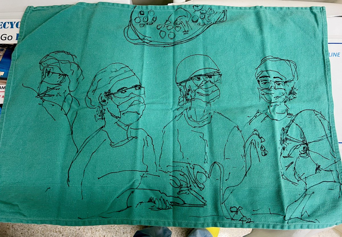 SarahASantiago's tweet photo. 🥰Anyone else have insanely artistic OR staff? #ORArt #toweldrawings #JeffWithTwoFs #ORCirculators #talented https://t.co/oHM7g0CxDQ