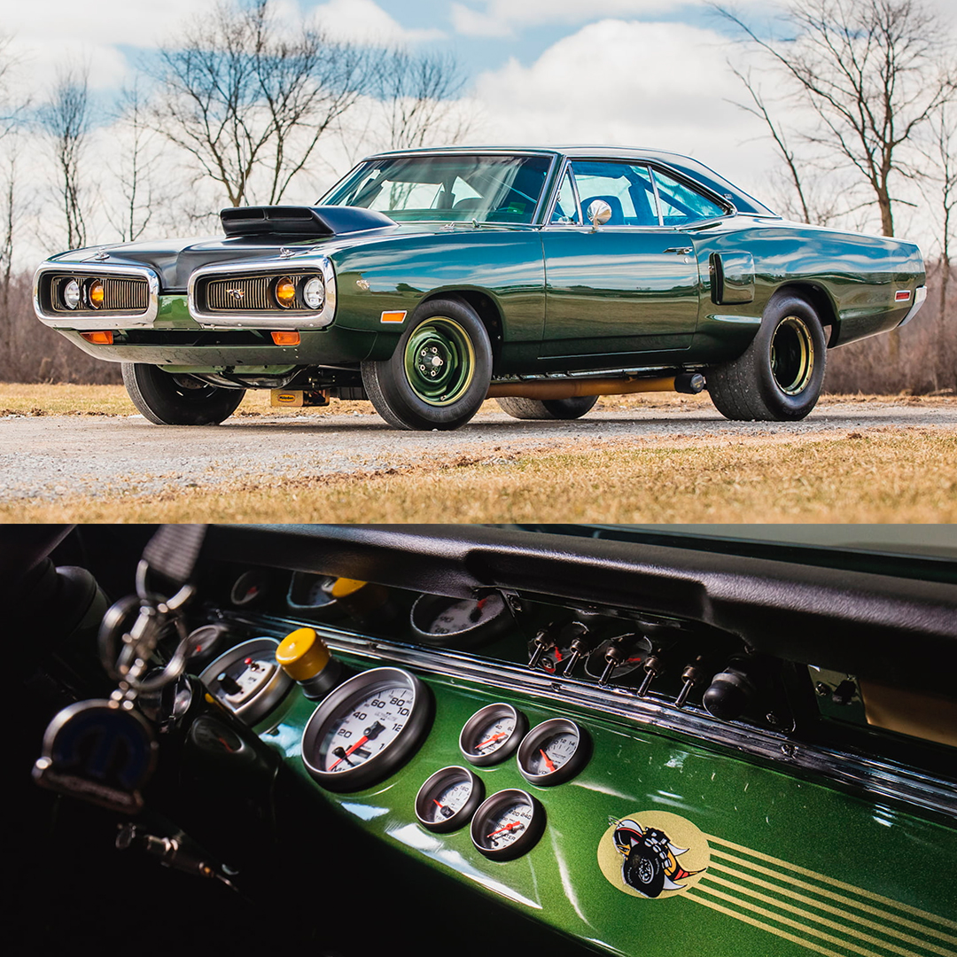 Inside and out, this 1970 Dodge Coronet is completed with all the right performance parts. On the inside, you will see the Ultra-Lite ll displayed across the dash making sure everything is running smoothly in it’s beasty 440 V-8 block🔥
📸: @mecum 

#dodgecoronet #1970coronet 