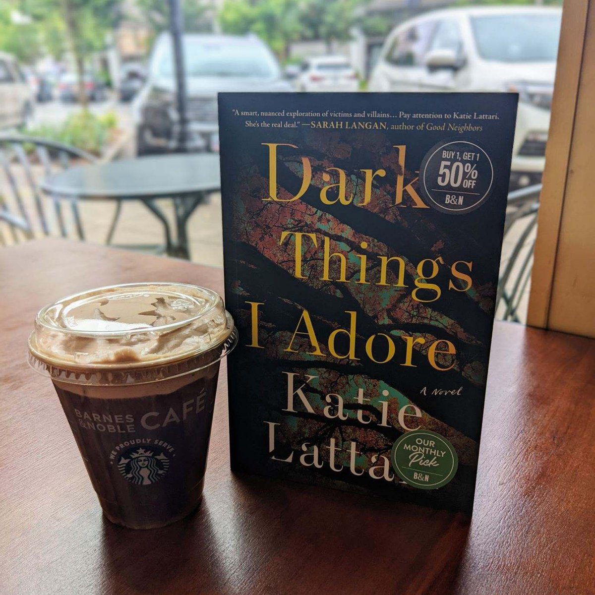 BNBridgeport's tweet photo. Try not to get lost in the twists and turns of our Mystery & Thriller Book of the Month, Dark Things I Adore by @KatieLattari ! #SipAndRead with a Cold Brew topped with Chocolate Cold Foam.
#BNbookofthemonth #bookofthemonth #bncafe #book #BookRecommendations #mystery #thriller https://t.co/5HOf4vwueb