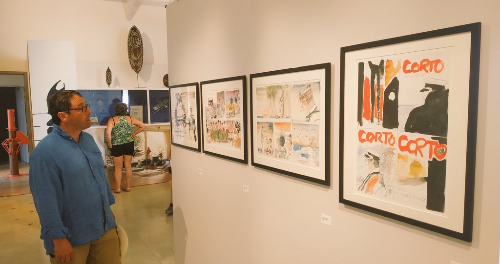 StephaneLastere's tweet photo. #Culture #BD
#ExpoBD à découvrir ➡️
"#CortoMaltese, escale atlantique"
à #LaMaisonDesDouanes #StPalaisSurMer @aggloroyan
Belle scénographie, objets d'#HugoPratt, quelques originaux...
A voir !
@CortoMalteseHP @CastermanBD https://t.co/8Iz92w9AYu