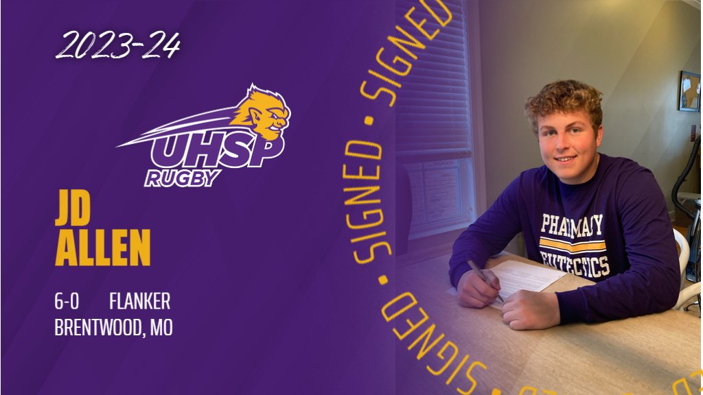 UHSPEutectics's tweet photo. JD Allen is our first signed student-athlete for 2023-24!! Welcome to UHSP Rugby, JD! #EutsRugby #UHSPAthletics #WelcomeToUHSP @MensRugbyUHSP
https://t.co/VMhokPwNae https://t.co/v0tn6orTLA