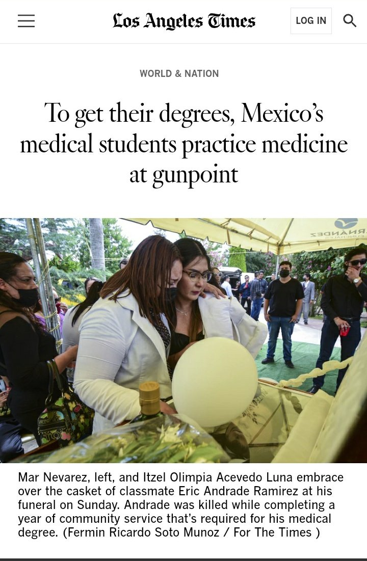 DrChavezDiaz's tweet photo. Para obtener su título, estudiantes de medicina en México ejercen a punta de pistola. https://t.co/M1OQtEasUC