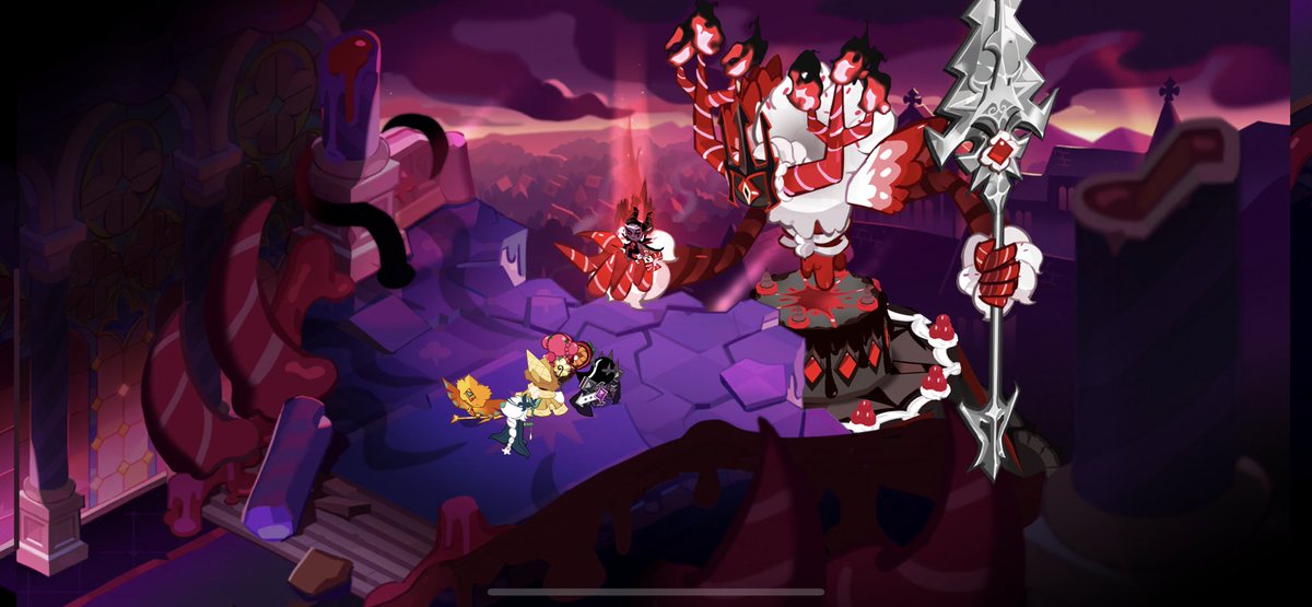 WritingMadness's tweet photo. I’ve only been playing @CRKingdomEN for five minutes and already I’m facing down an eldritch cake monstrosity with the fate of the world in the balance.

🍪This is incredible!🍪 https://t.co/j4kXKXuuPd