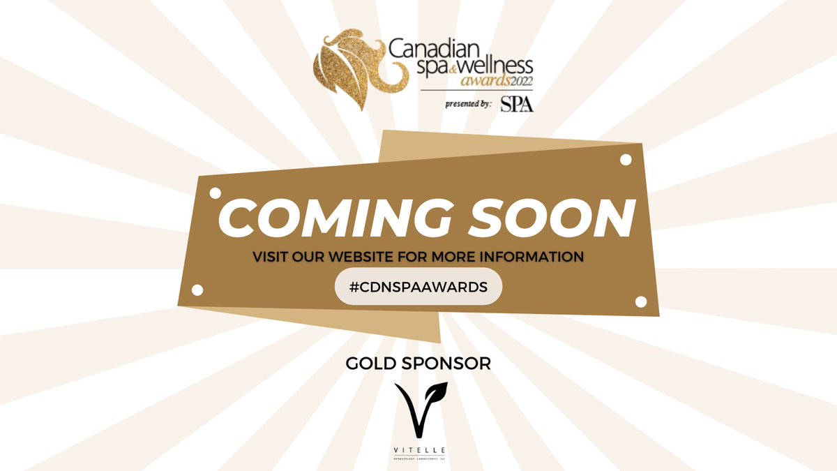 SpaIncMag's tweet photo. The 2022 Canadian Spa &amp; Wellness Awards are COMING SOON! Stay tuned. https://t.co/hgohlVCvz9 #CdnSpaAwards https://t.co/NzfFjWD3UO