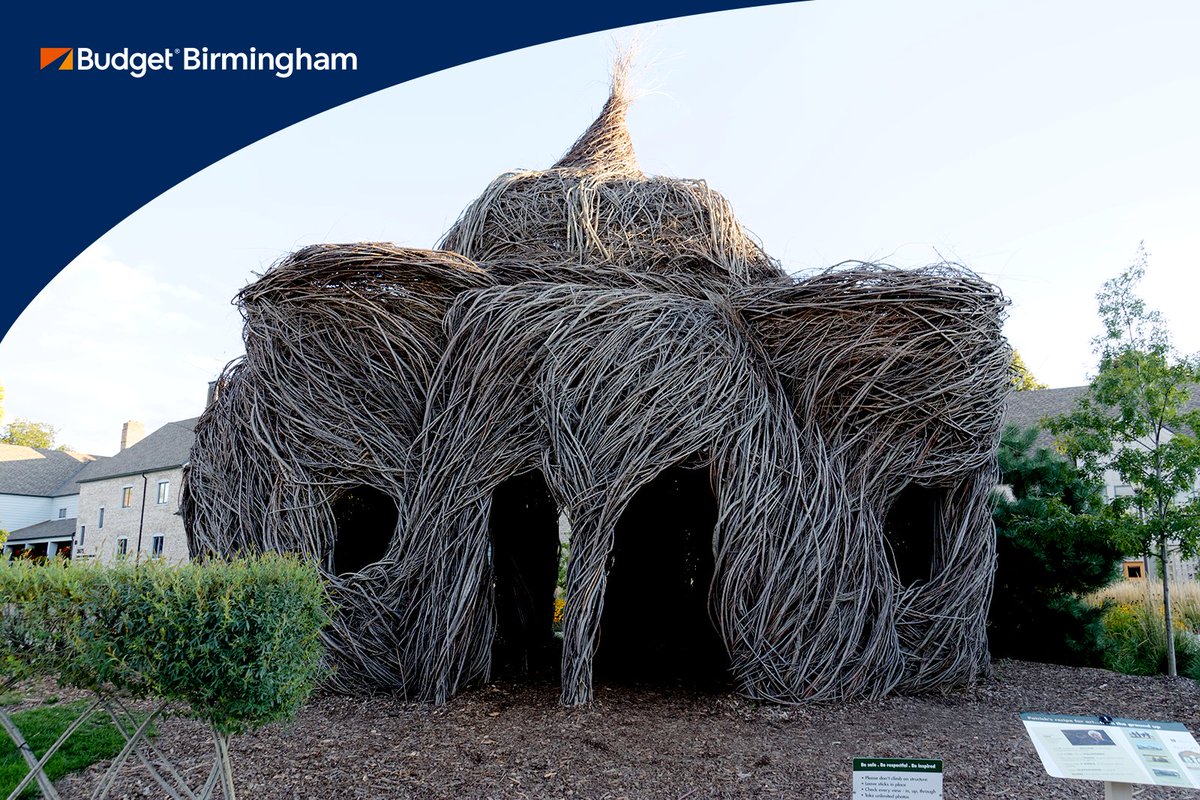 BudgetBHM's tweet photo. Visit Patrick Dougherty's Stickwork exhibit throughout the @hsvgarden Experience the immersive designs that are made entirely from natural materials! https://t.co/3M7F4iC8Gh
#HSVgarden #HuntsvilleBotanicalGarden #ExploreBham https://t.co/STbYL1G42A
