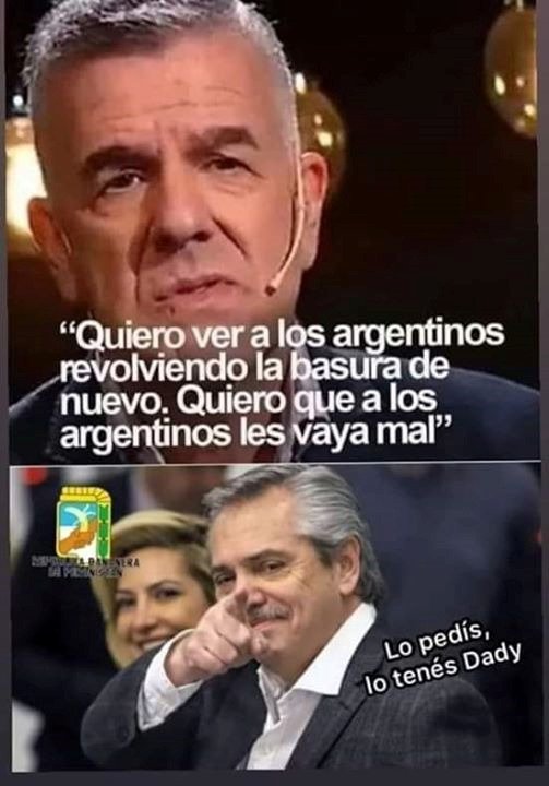 LanataPPT's tweet photo. Dady Brieva, artista K: "Quiero ver a los argentinos revolviendo la basura de nuevo. Quiero que a los argentinos les vaya mal" https://t.co/3LfpPRJRnm